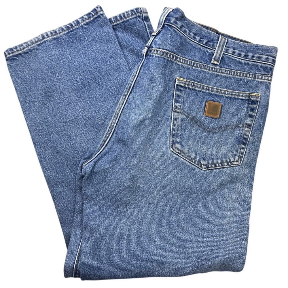 Carhartt Jeans B460 DVB Relaxed Fit Straight Leg Denim Pants Workwear Men 38x30